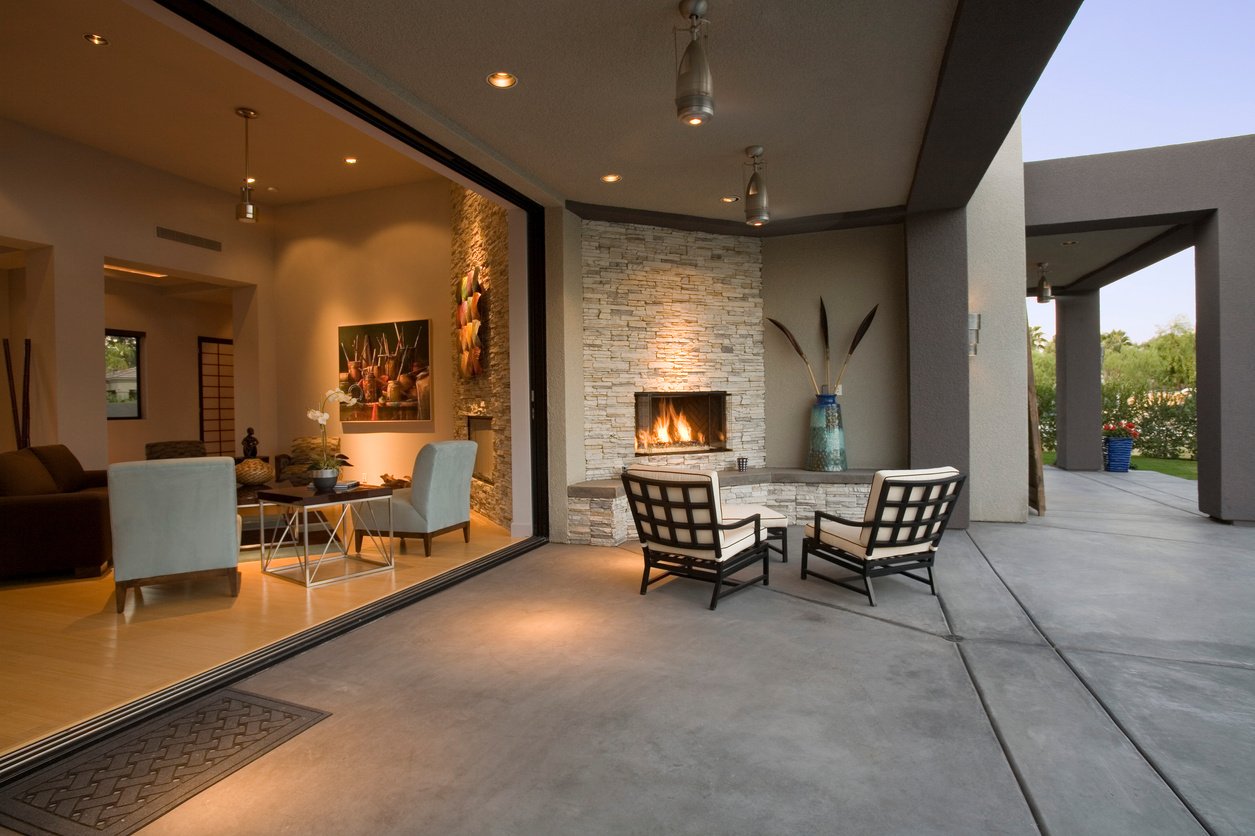 Patio of a modern residence