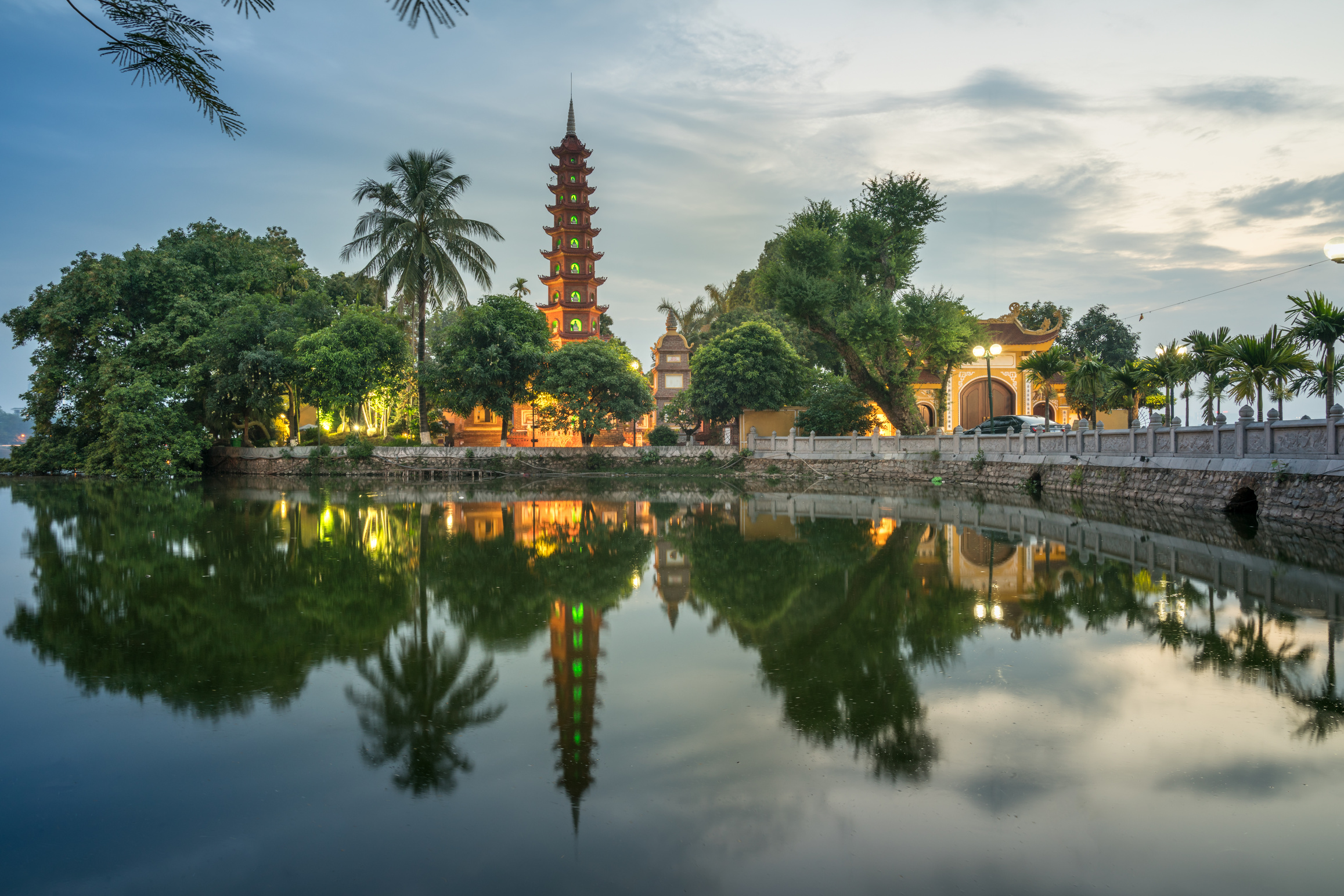 Tran Quoc Pagoda during Sunset Time