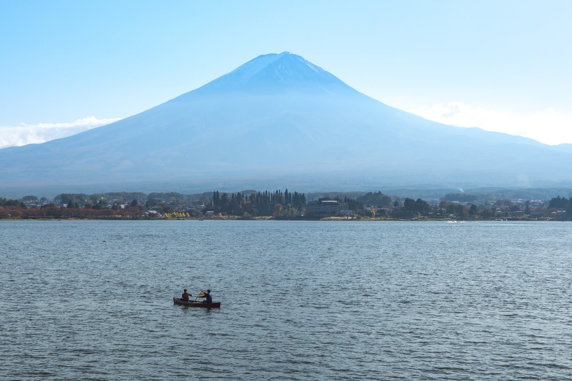 Boats in Kawaguchiko Lake