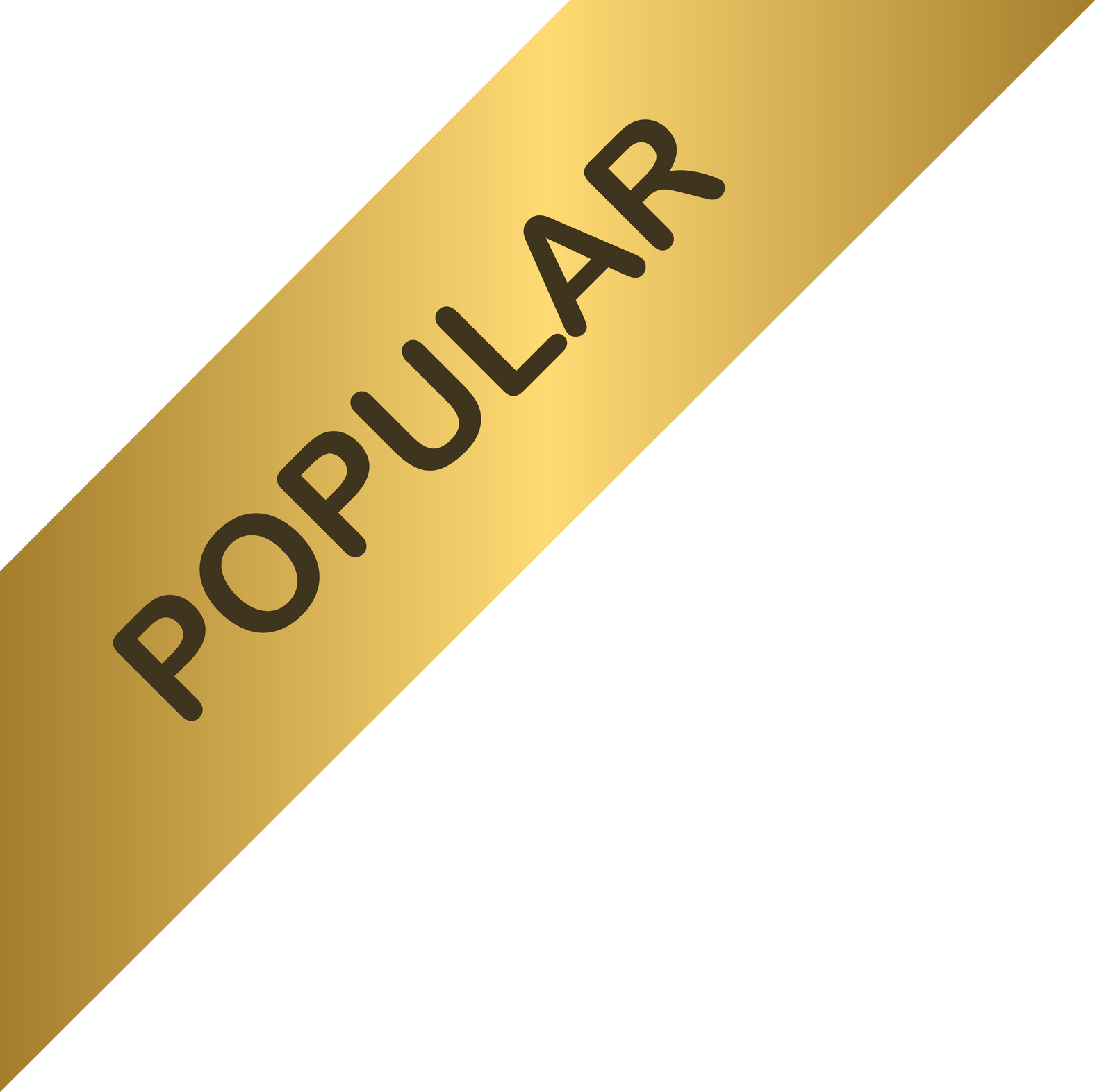 Popular ribbon corner tag icon