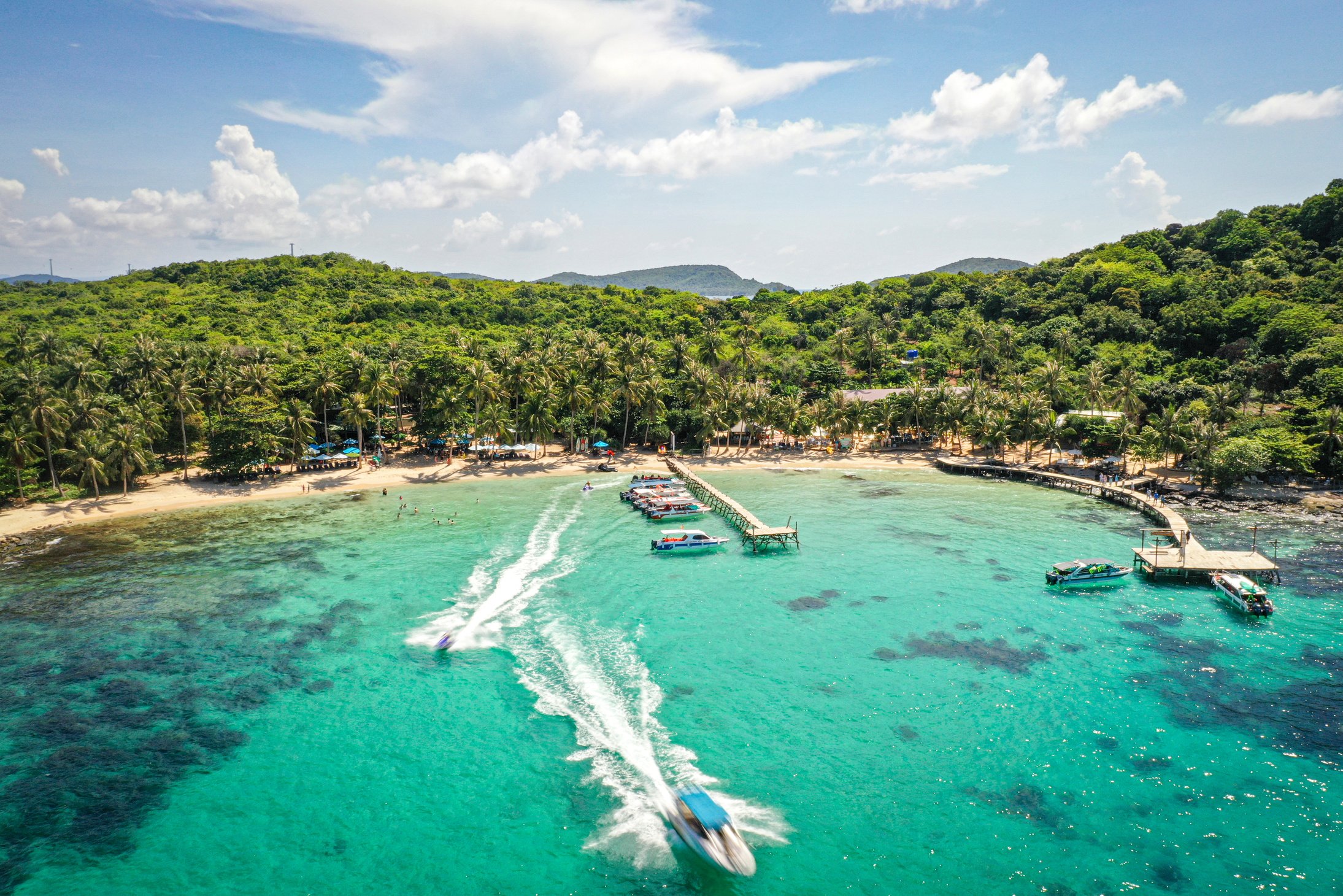 Nice beach in Phu Quoc island Vietnam