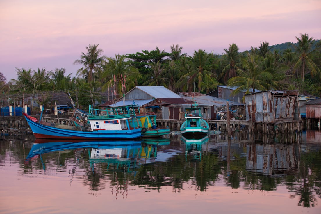 Fishing boats Phu Quoc Island, Southern Vietnam.