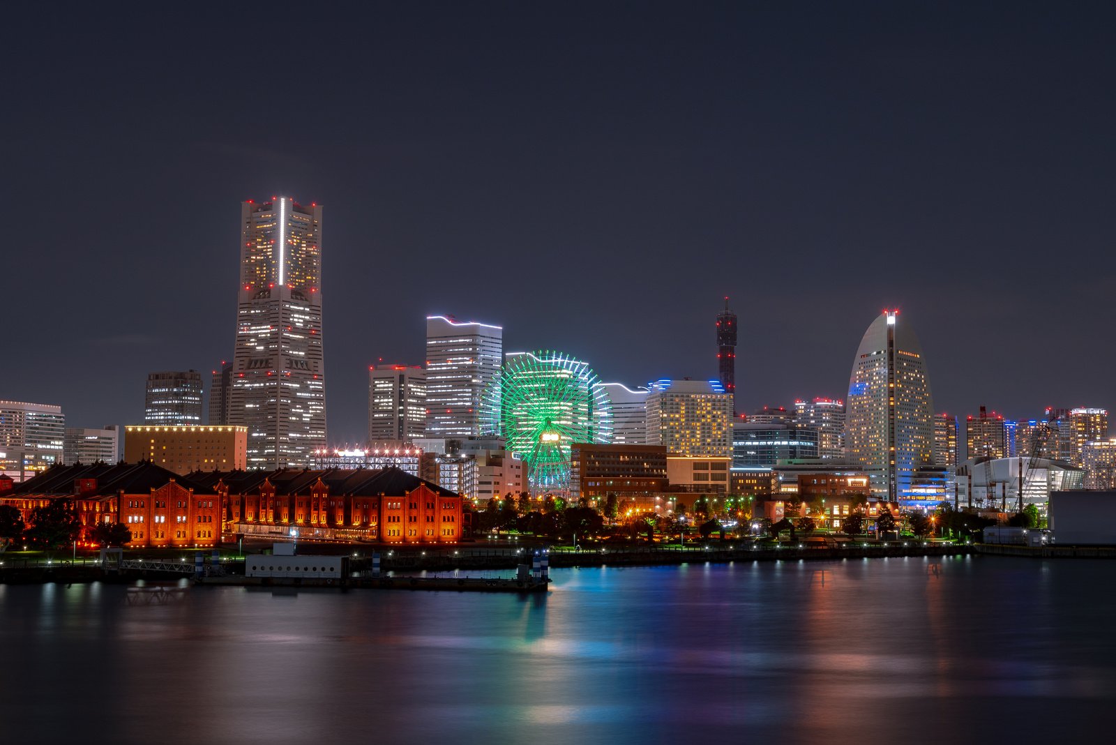 Landscape of Minato Mirai 21 area of Yokohama City in Kanaga