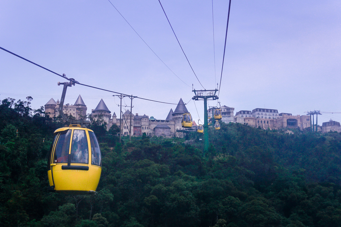 Cable Car system on Ba Na Hills, Da Nang, Vietnam